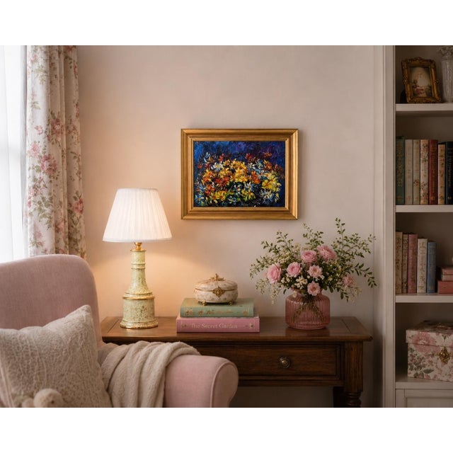 Floral Still Life, 1950s, Oil on Canvas, Framed For Sale - Image 4 of 9