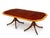 Hepplewhite Vintage Baker Charleston Collection Dining Table Mahogany and Satinwood W Double Rounded Corners For Sale - Image 3 of 9