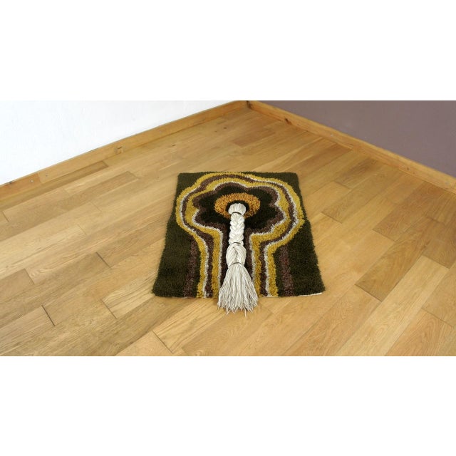 Vintage Wool Rug or Wall Tapestry, 1970s, in Good conditions. Designed 1970 to 1979