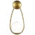The Galassia one light wall sconce by AERIN in burnished brass offers perfectly balances a glass globe and curving...