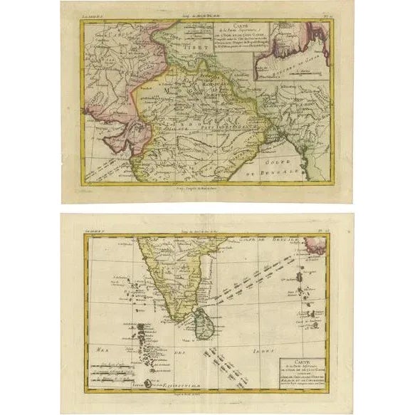 Gold Cartographic Depiction of Upper India and Ceylon, 1835 For Sale - Image 8 of 8