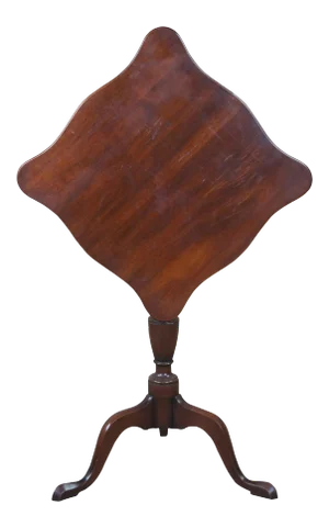 1970s Kittinger Williamsburg Restoration Federal Mahogany Tilt Top Table