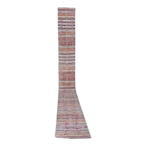 1960s Vintage Turkish Wool Kilim Runner 1'9'' X 23'1''