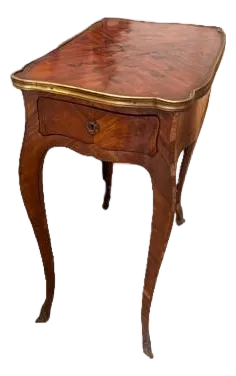 Late 19th Century French Louis XV Style Marquetry Side Table