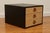 Small three drawer cabinet designed by Hans Wegner for Johannes Hansen. Accented with polished chrome drawers....