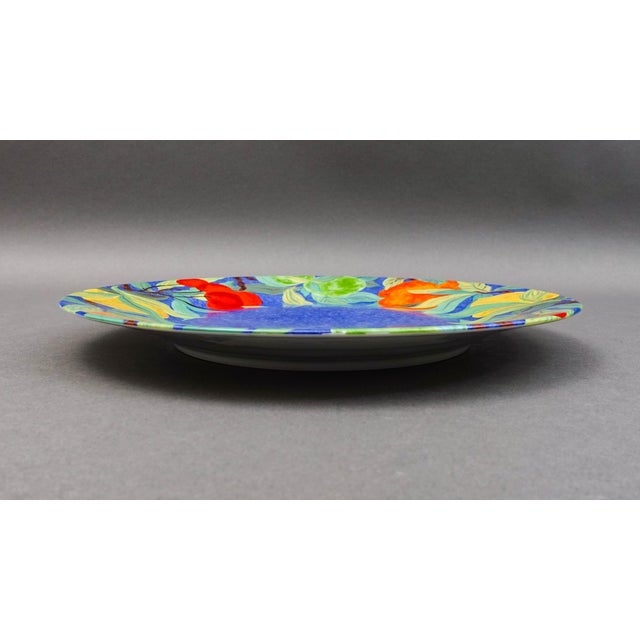 Mid 20th Century Laure Japy Paris Jardin Bleu Fruit Charger Service Plates- Set of 7 For Sale - Image 4 of 7