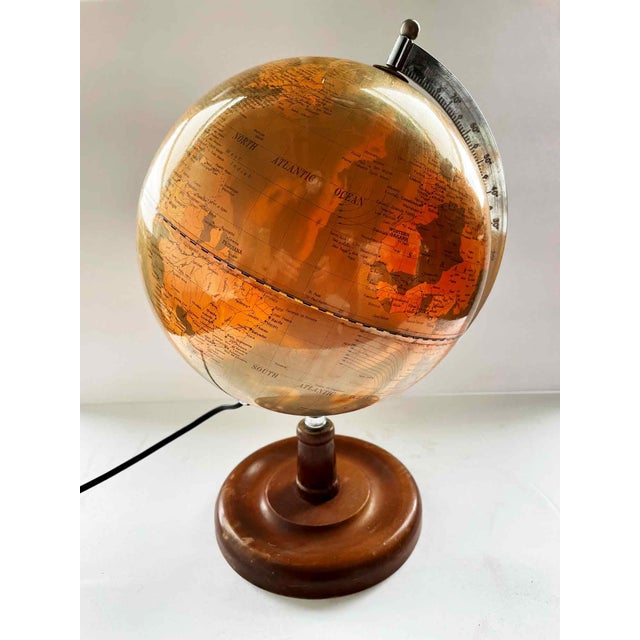 Late 20th Century Globe Vintage Illuminated For Sale - Image 5 of 7