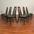 Set of six Eva dining chairs designed by Neils Koefoed for production by Koefoeds Hornslet, made in Denmark. These are...