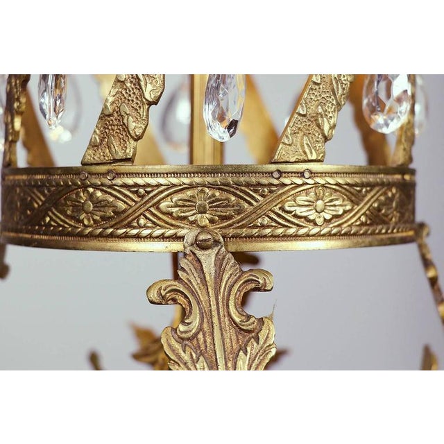 Louis XV Rococo Golden Chandelier For Sale - Image 4 of 10