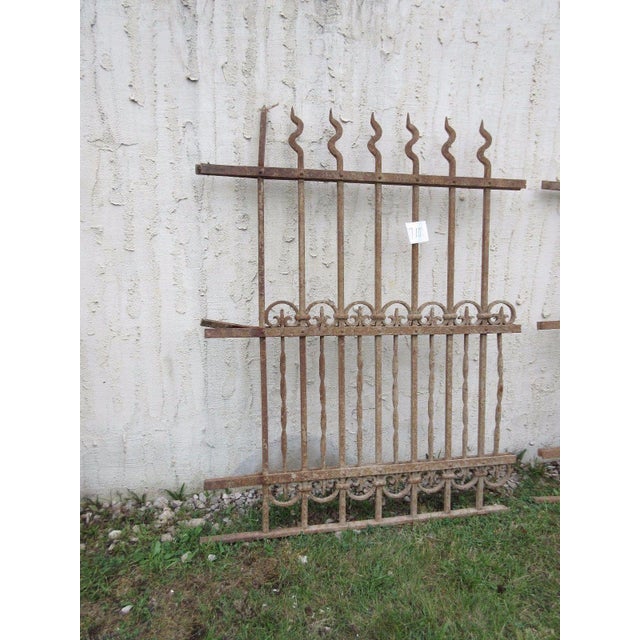 Victorian Antique Victorian Iron Gate Window Garden Fence Architectural Salvage Door #710 For Sale - Image 3 of 9