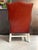 Mid-Century Scandinavian-Made Chippendale-Style Leather Windback Chair For Sale - Image 4 of 11