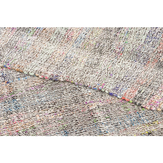 Vintage Chaput Kilim Wool Rug With Textural Stripes by Rug & Kilim, 1950-1959 For Sale In New York - Image 6 of 8