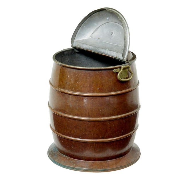 19th Century Swedish Copper and Brass Water Barrel, 1880s For Sale - Image 6 of 9