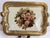 Gold Tirinnanzi Italy Hand Painted Floral Gold Trim Bow Handles Serving Tray For Sale - Image 8 of 15