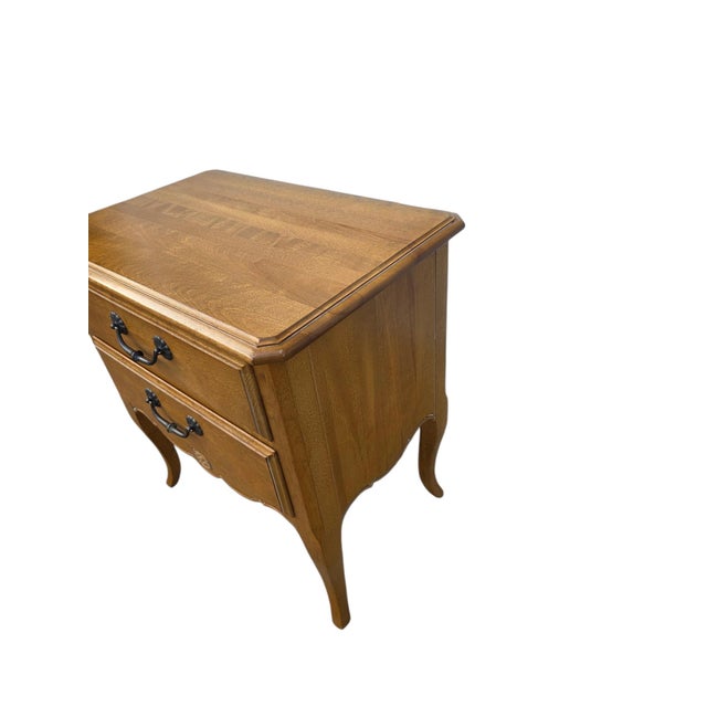 1990s Ethan Allen French Country Nightstand Chest End Side Table Bedroom Commode For Sale In Philadelphia - Image 6 of 14