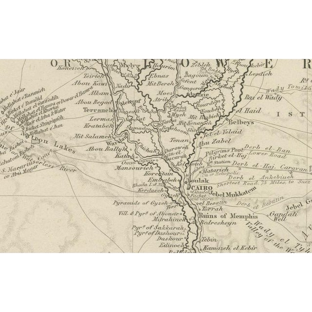 Copper Egypt and Arabia Petraea Nile Map, 1815 For Sale - Image 8 of 10