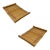 Restored Mid Century Tropical Split Bamboo Serving Tray, Pair For Sale