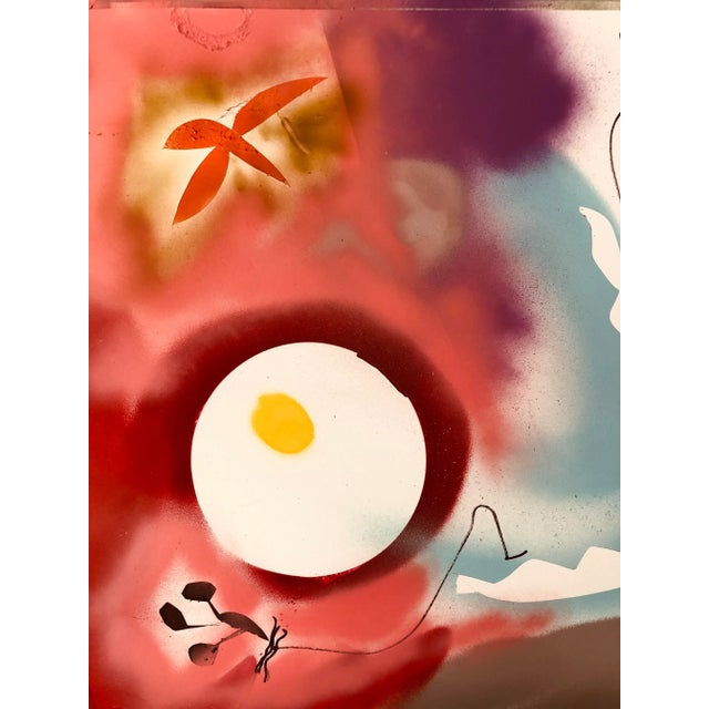 Abstract original painting by Erik Sulander on Paper 28x22, signed, unframed.