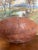 American Mid-20th Century Americana Large Signed Munising Wooden Dough Bowl With Rich Patina and Age Crack For Sale - Image 3 of 7