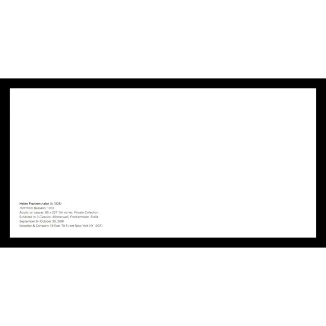 Frank Stella 2004 Exhibition Announcement Prints "3 Classics: Motherwell, Frankenthaler, Stella" - Set of 4 For Sale - Image 4 of 9
