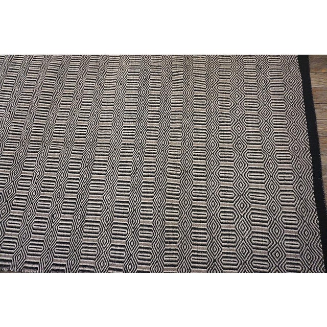 Gray Stupendous American Navajo Twill Saddle Rug With Gray-Black-White Stripe Pattern For Sale - Image 8 of 14