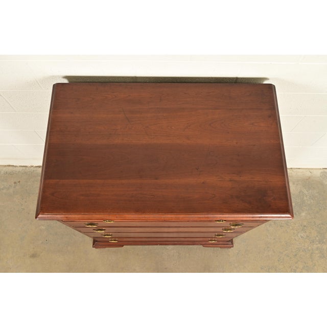 Stickley American Colonial Solid Cherry Wood Highboy Dresser | Circa 1950s For Sale - Image 10 of 13