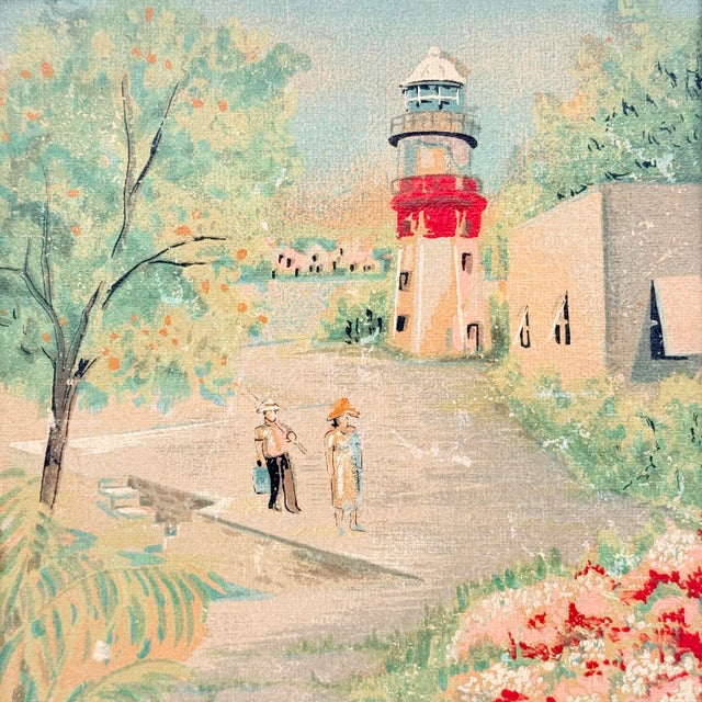 A tiny Bermuda landscape that feels like a souvenir from another era. This signed vintage painting depicts St. David’s...