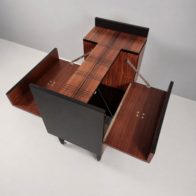 1970s Vintage Bar Cabinet in Beech, 1970s For Sale - Image 5 of 9