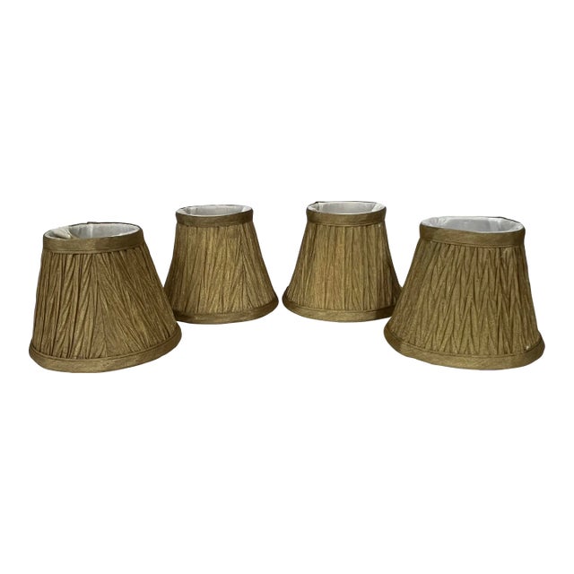 Pleated Mini Shades for Candlestick and Chandelier Lighting - Set of 4 For Sale