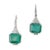 Natural zambian Emerald diamond earring in 18k gold For Sale - Image 11 of 18