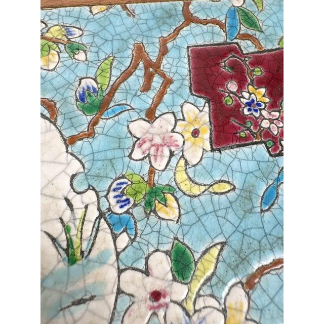 Antique French Glazed Ceramic Trivet from Longwy, 1900s For Sale - Image 14 of 16