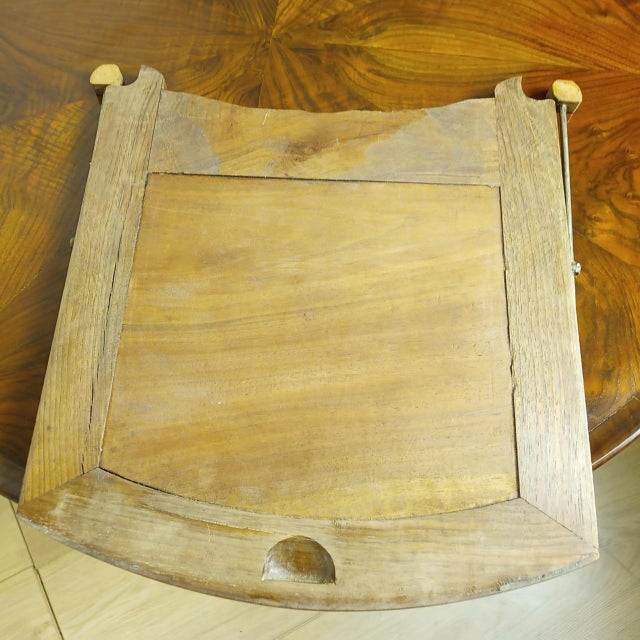 Biedermeier Walnut Side Table with Rotating Top, 1825 For Sale - Image 12 of 16