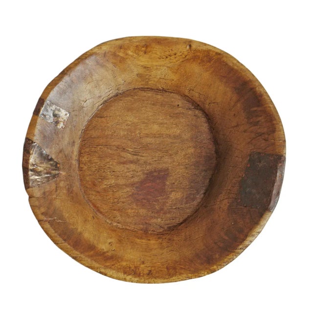 Vintage Teak India Wood Bowl For Sale - Image 4 of 4