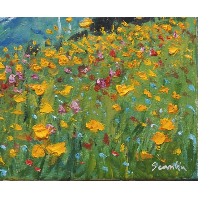 Original Oil Painting of Mountain Flowers For Sale - Image 4 of 5