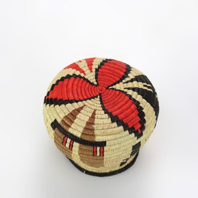 Wood Vintage Native South American Wounaan & Embera Figural Woven Reed Basket 20thC For Sale - Image 7 of 7