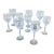 Vintage 1980s Mikasa Chateau Crystal Pattern Goblets - Set of 9 For Sale