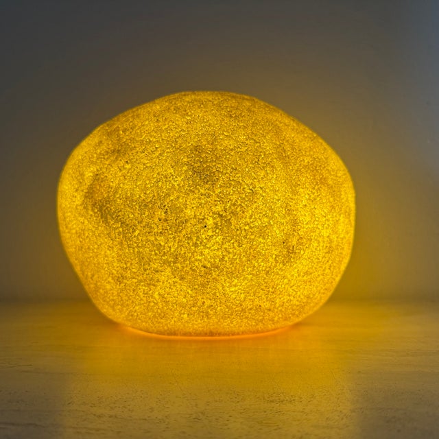 Mid-Century Modern Moon Rock Table Lamp, 1970s, in Good conditions. Designed 1970 to 1979 European Plug (up to 250V).The...