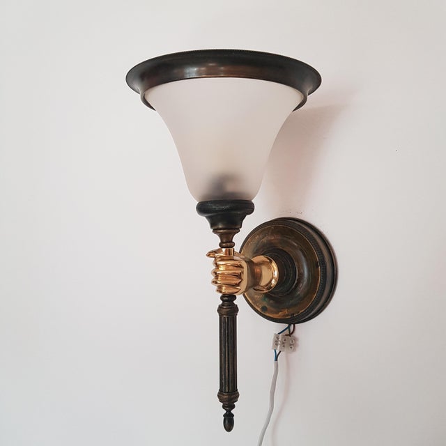 Mid-Century Modern Mid-Century Modern Wall Lights in the style of Andre Arbus by André Arbus, France, 1960s, Set of 2 For Sale - Image 3 of 13