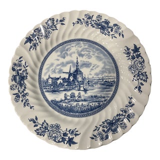 Johnson Brothers Tulip Time Blue & White Dinner Plate For Sale