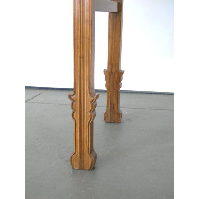 1980s 1980s Chinese Side Table With Sword-Style Legs and Pudding Stone Top For Sale - Image 5 of 10