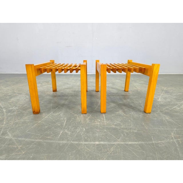 Mid-Century Maple Plant Stands, Czechoslovakia, 1970s, Set of 3 For Sale - Image 12 of 18