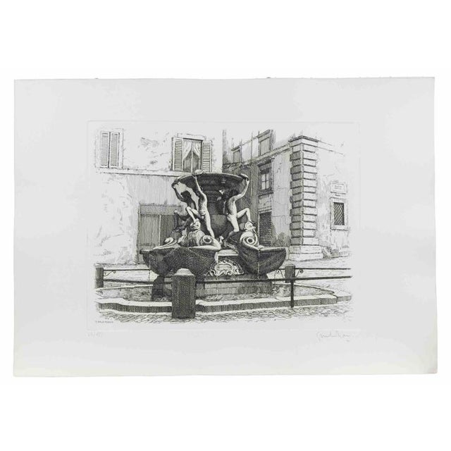 Fountain of the Turtles is an artwork realized by Giuseppe Malandrino. Print in etching technique on paper. Hand-signed by...