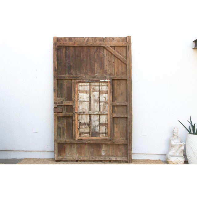 Ancient Carved Star Moroccan Riad Door For Sale - Image 15 of 16