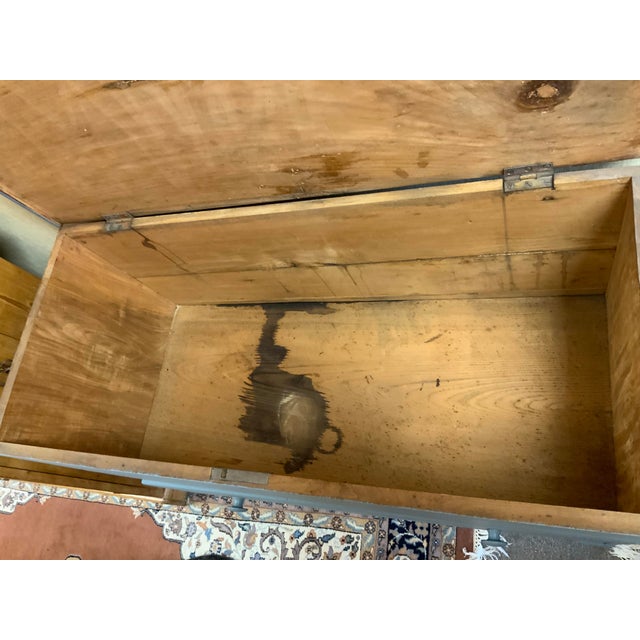 19th Century Blue Country Americana Blanket Chest For Sale In New York - Image 6 of 12