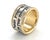 Contemporary Mid 20th Century Health & Happiness 14k Yellow Gold Sterling Silver Hebrew Pray Ring - Size 6.5 For Sale - Image 3 of 9