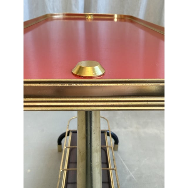 Mid-Century Modern Formica and Brass Side Table by Luisa & Ico Paris for MB Italy, 1960s For Sale - Image 12 of 18