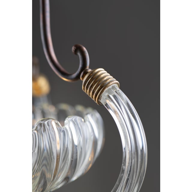Art Deco Murano Glass Chandelier from Barovier and Toso, 1930s For Sale - Image 6 of 14