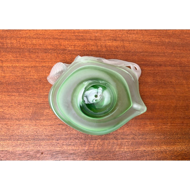 Vintage French Art Glass Carafe and Bowl, 1970s, Set of 2 For Sale - Image 9 of 18