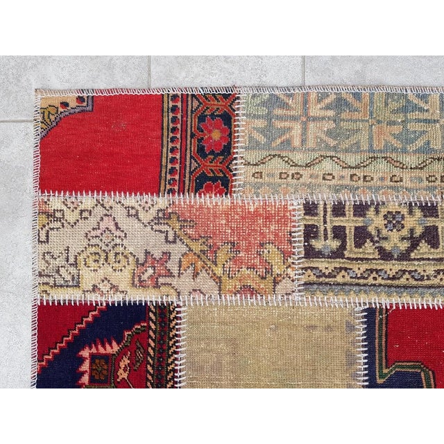 Textile Oushak Vintage Wool Runner Rug For Sale - Image 7 of 10