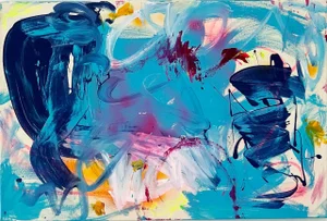 "Blue Dream" Contemporary Original Abstract Acrylic Painting by Amy Smith